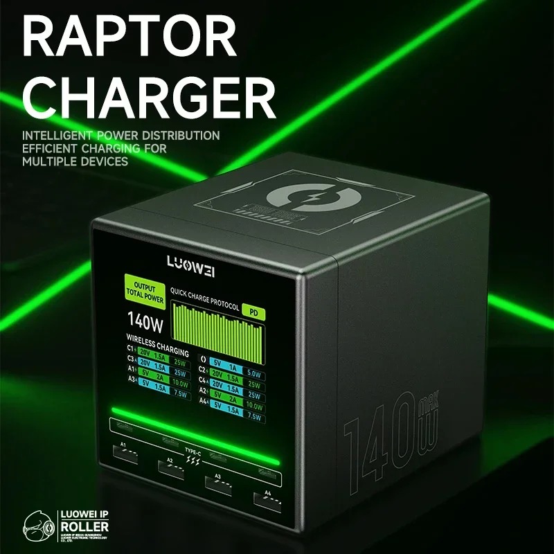 Luowei LW-U1 140W Raptor 8-Ports USB & Type-C