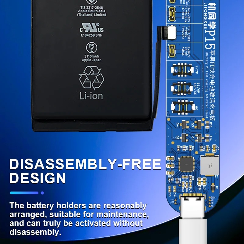 Jitongxue JTX P15 Battery PD Fast Charging Activation Board IP 6-15PM