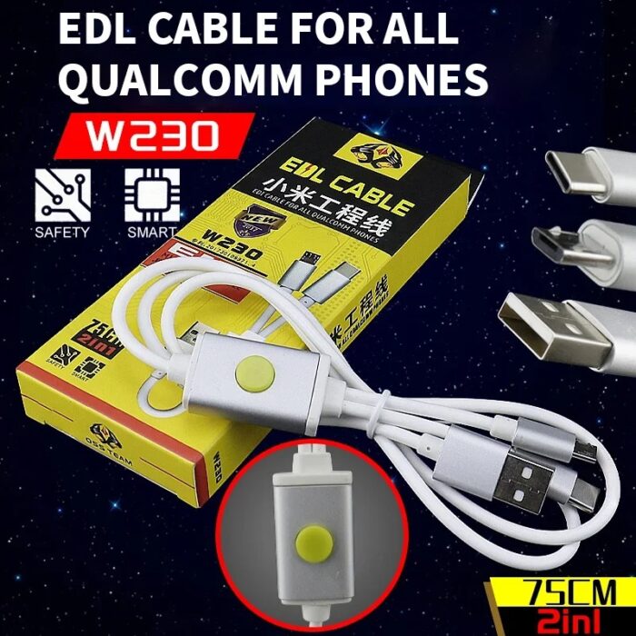 EDL CABLE W230 FOR ALL QUALCOM PHONES