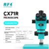 RF4 CX71R Trinocular Stereo Industrial Microscope 6.5-65X
