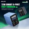 RELIFE Q4 72W Smart 6-Port Fast Charger