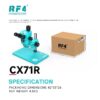 RF4 CX71R Trinocular Stereo Industrial Microscope 6.5-65X