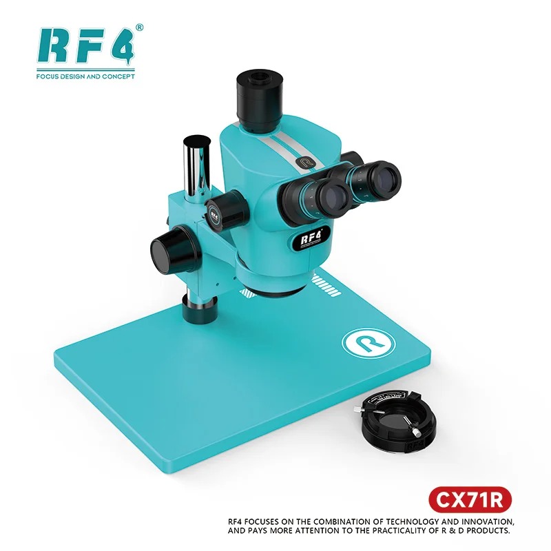 RF4 CX71R Trinocular Stereo Industrial Microscope 6.5-65X