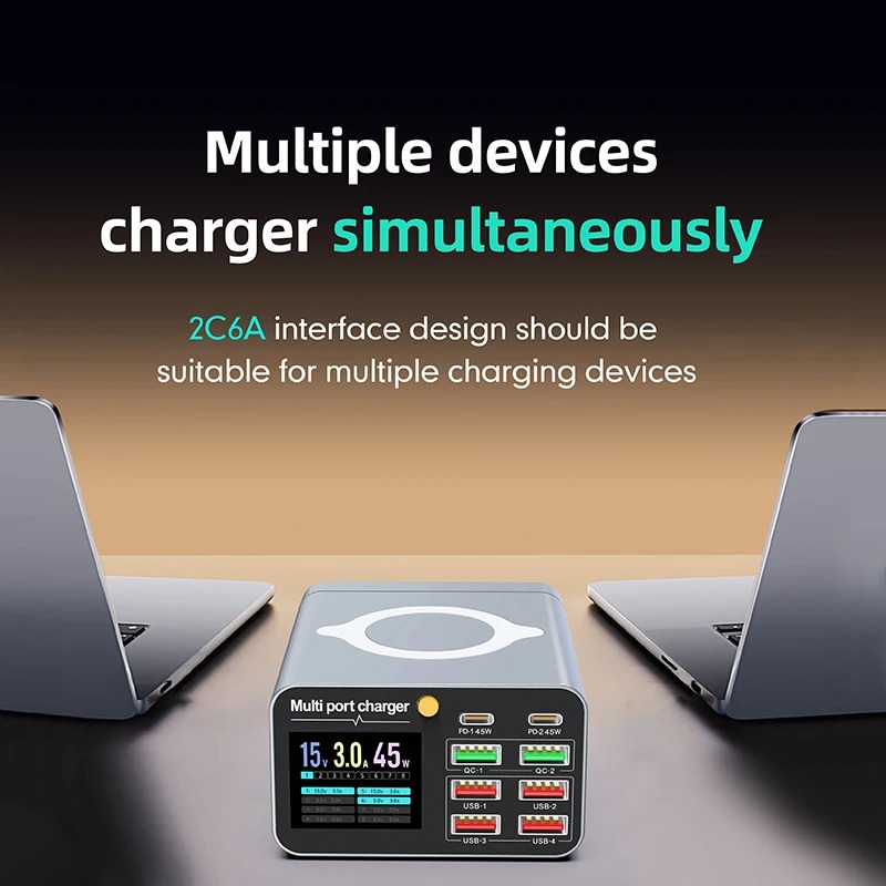WLX-M2 80W High Power 8-Port FAST CHARGER