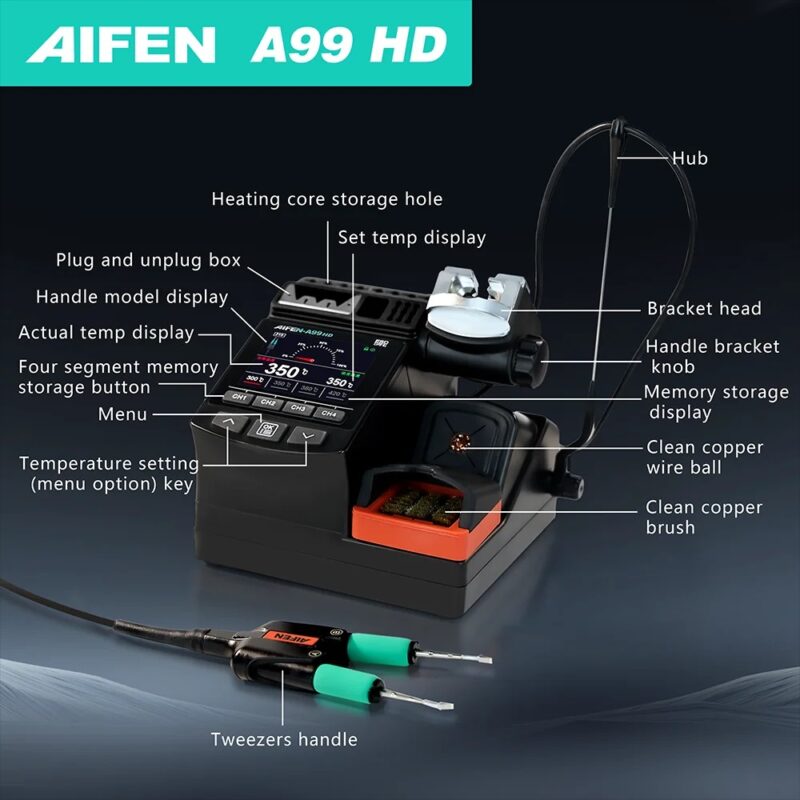 AIFEN-A99HD Precision Tweezers Soldering Station 120W