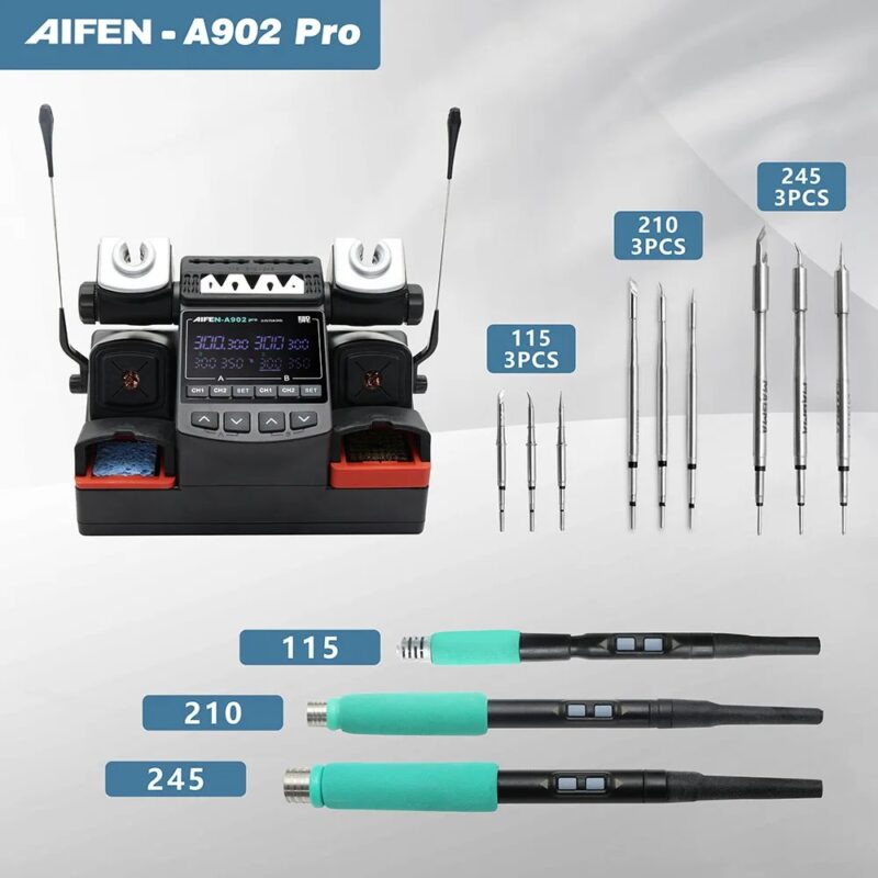 AIFEN A902PRO Soldering Station C115 C210 C245 Double Station