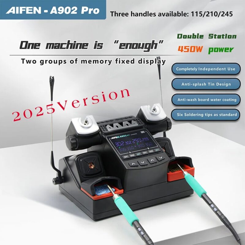 AIFEN A902PRO Soldering Station C115 C210 C245 Double Station