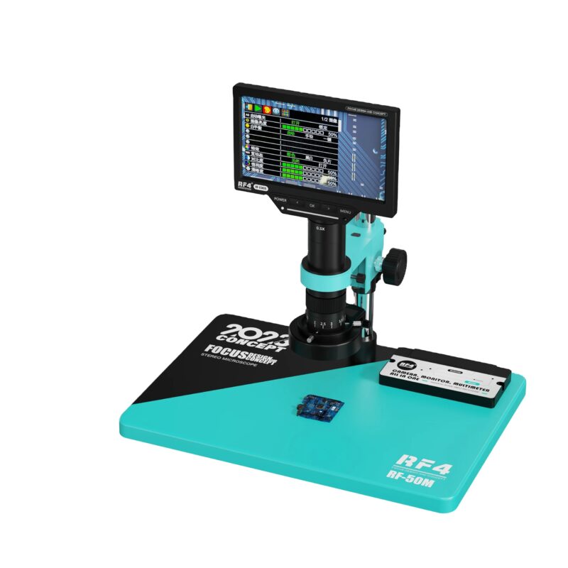 RF4 RF-50M Video Camera Display Integrated Monocular 7-50X Zoom C-Mount Lens Microscope