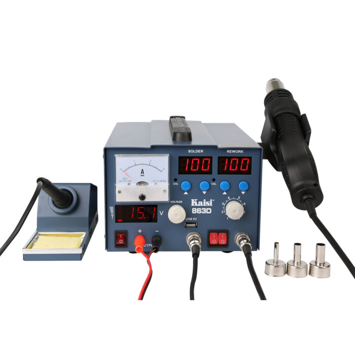 Kaisi K-863D Soldering Station Hot Air Gun 3A Power Supply