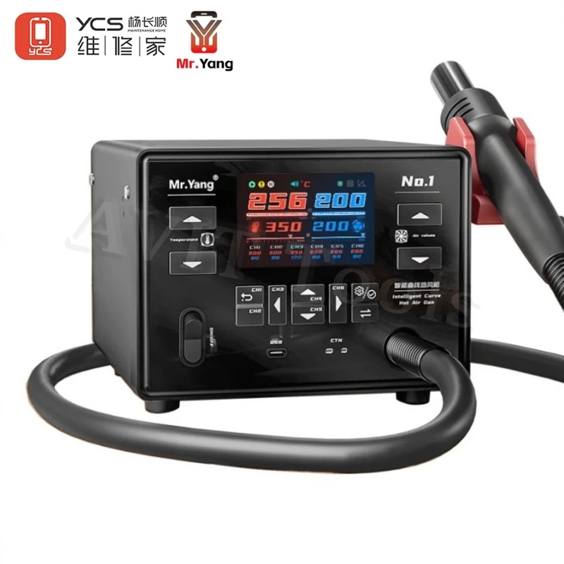 YCS Mr.Yang No.1 Intelligent Soldering Station Curve Hot Air Gun
