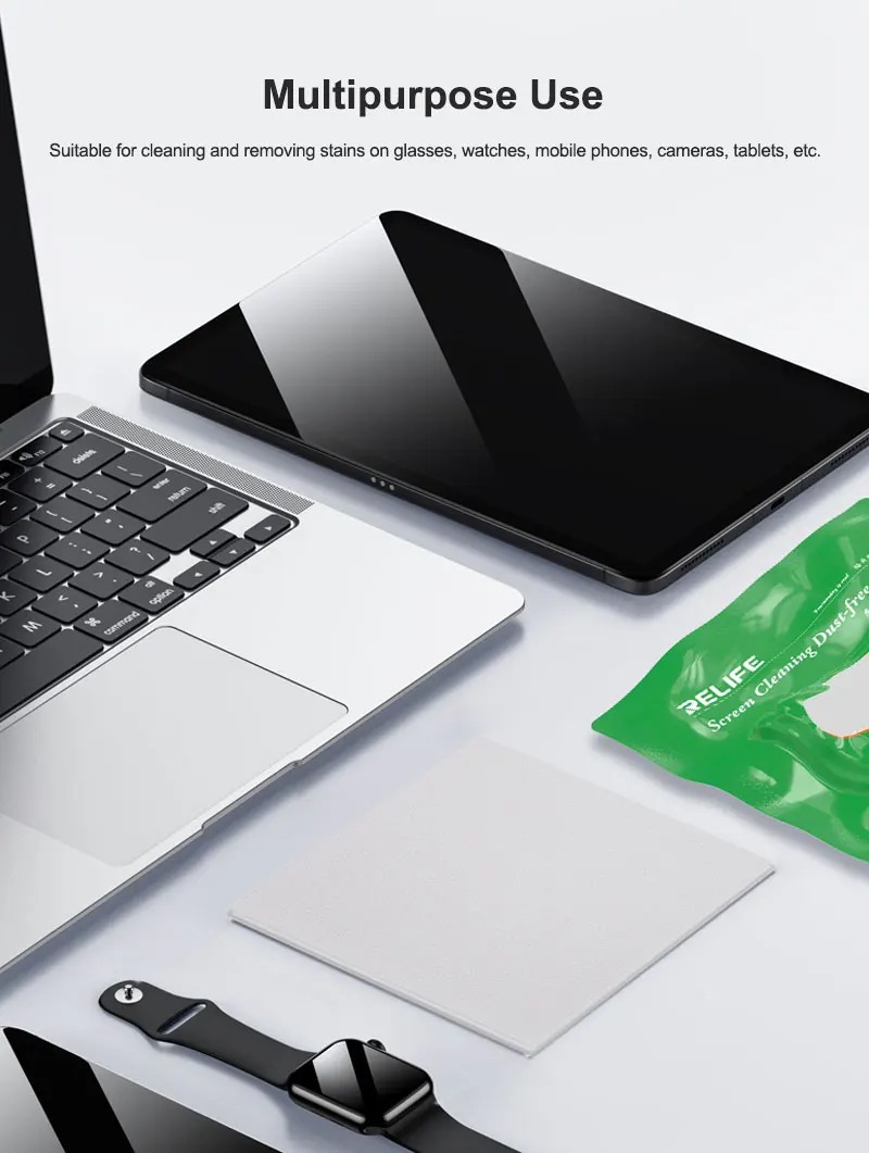 Relife RL-045A Screen Cleaning Dust-free Cloth - 100Pcs