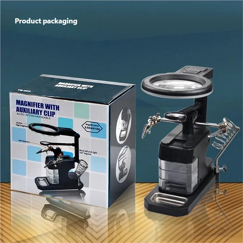 TE-803 LED Desktop Magnifier PCB Circuit Board Auxiliary Fixture