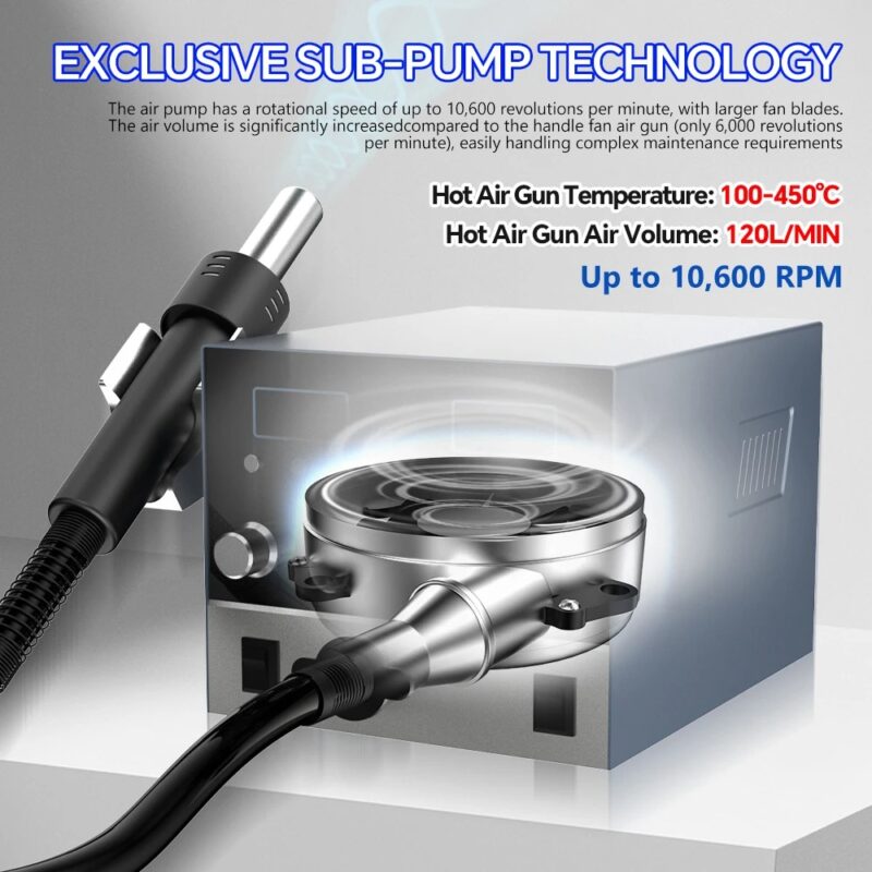 Kaisi 8624P 800W Hot Air Gun + Soldering Iron C210