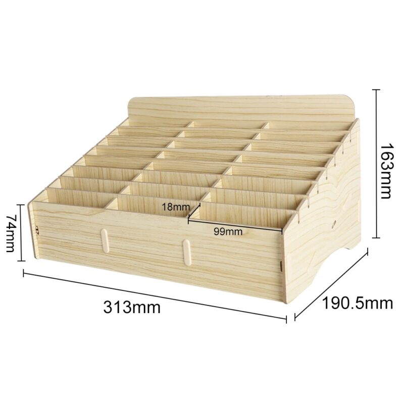 FIDAFONE Wooden Storage Box 24 Grid
