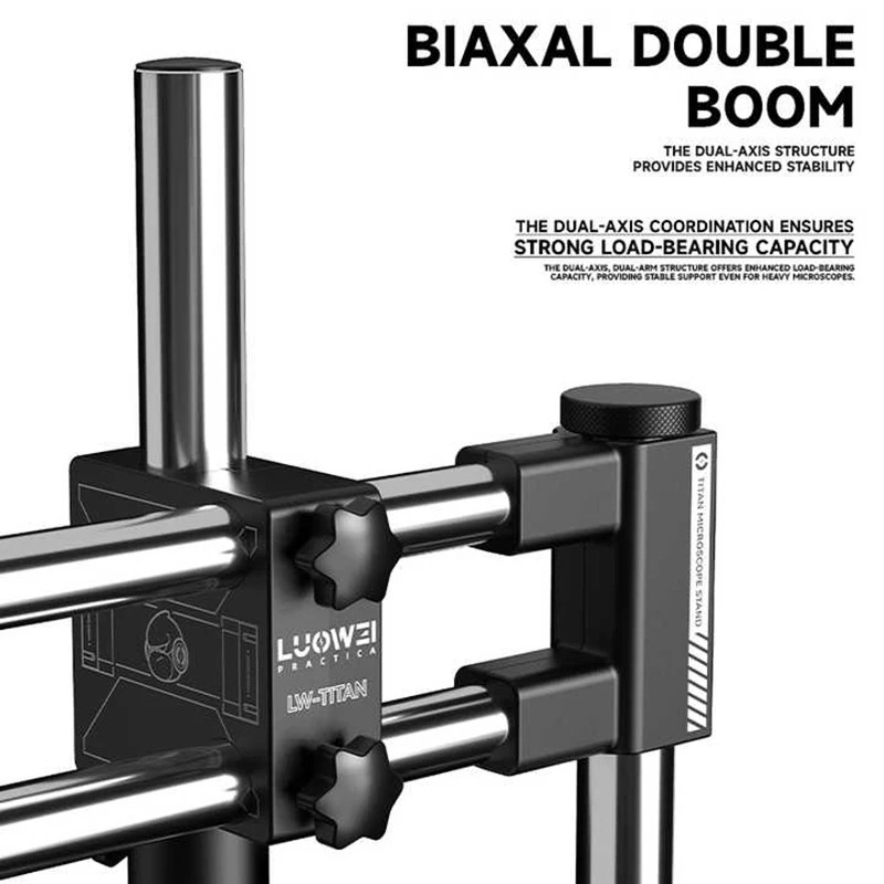 LUOWEI LW-GK02 Biaxal Double Boom Microscope Stand 360°