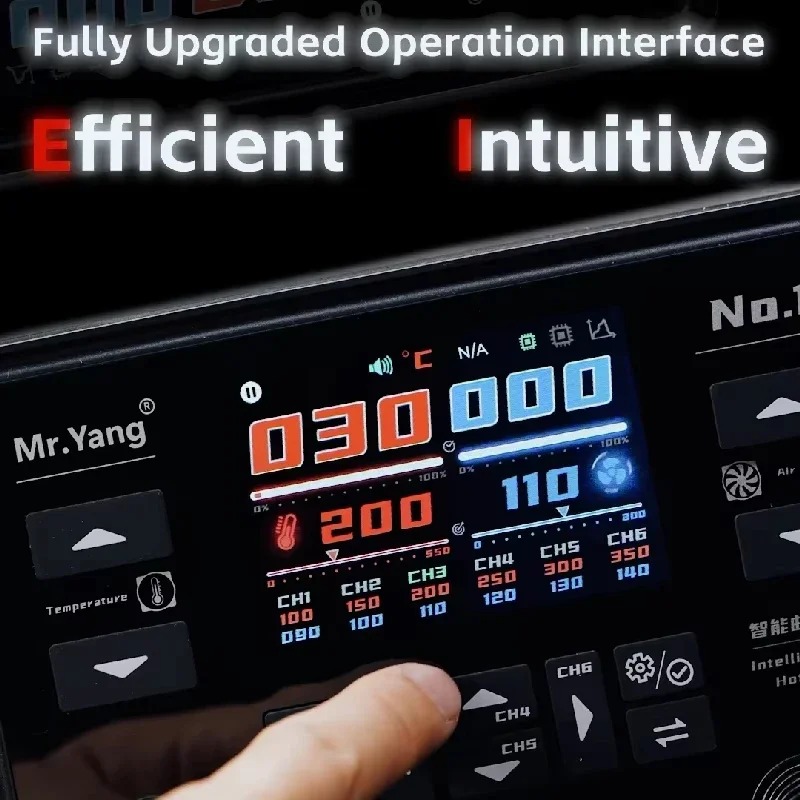 YCS Mr.Yang No.1 Intelligent Soldering Station Curve Hot Air Gun