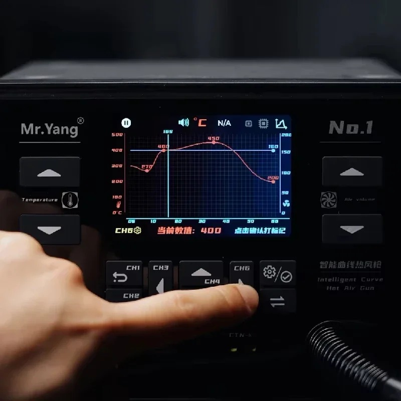 YCS Mr.Yang No.1 Intelligent Soldering Station Curve Hot Air Gun