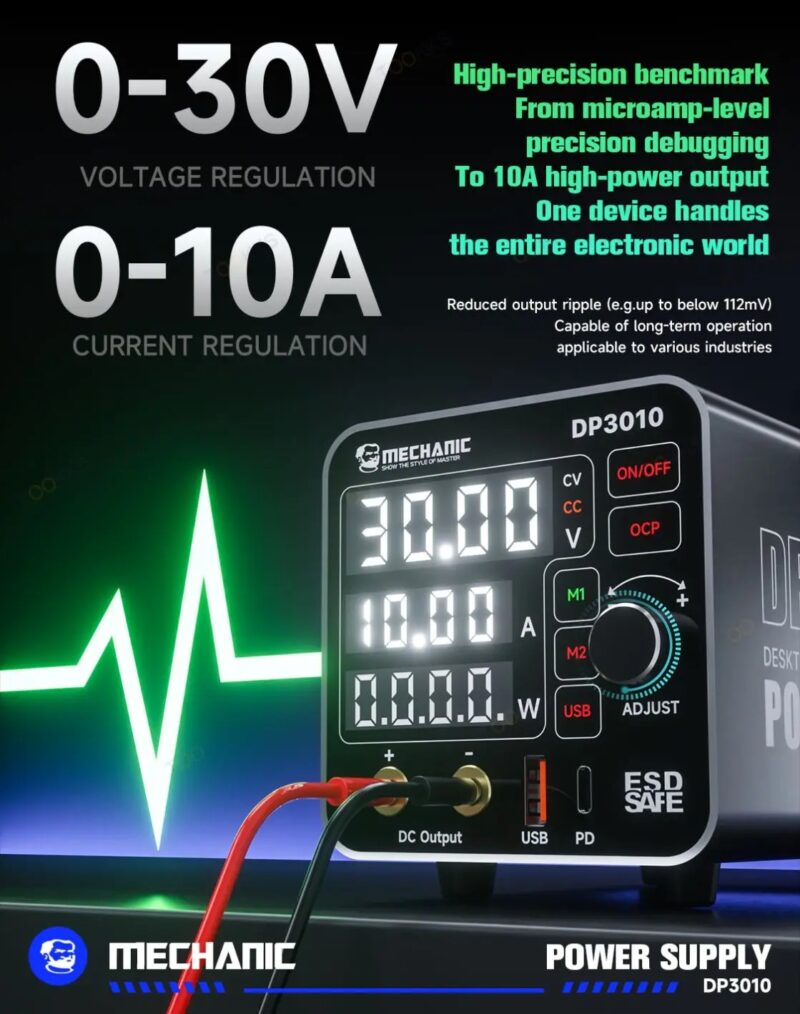 Mechanic DP3010 30V / 10A High Power Wide Voltage Mini Multi-functional Power Supply