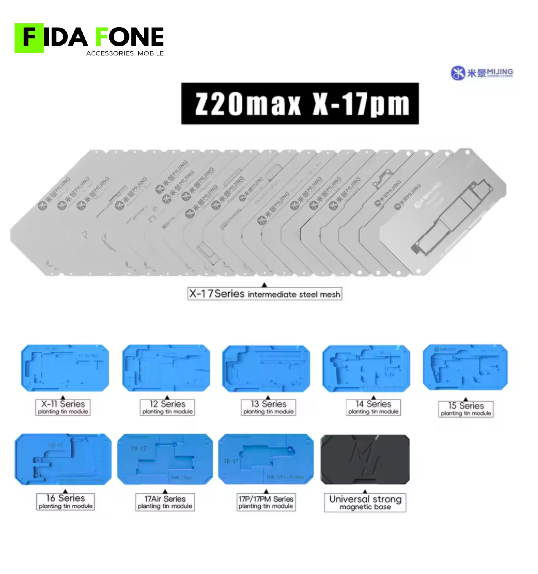 Mijing Z20 Max BGA Reballing Stencil Platform X-17PM