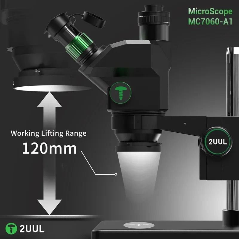 2UUL MC7060-A1 7-60X Microscope + Lens 0.5