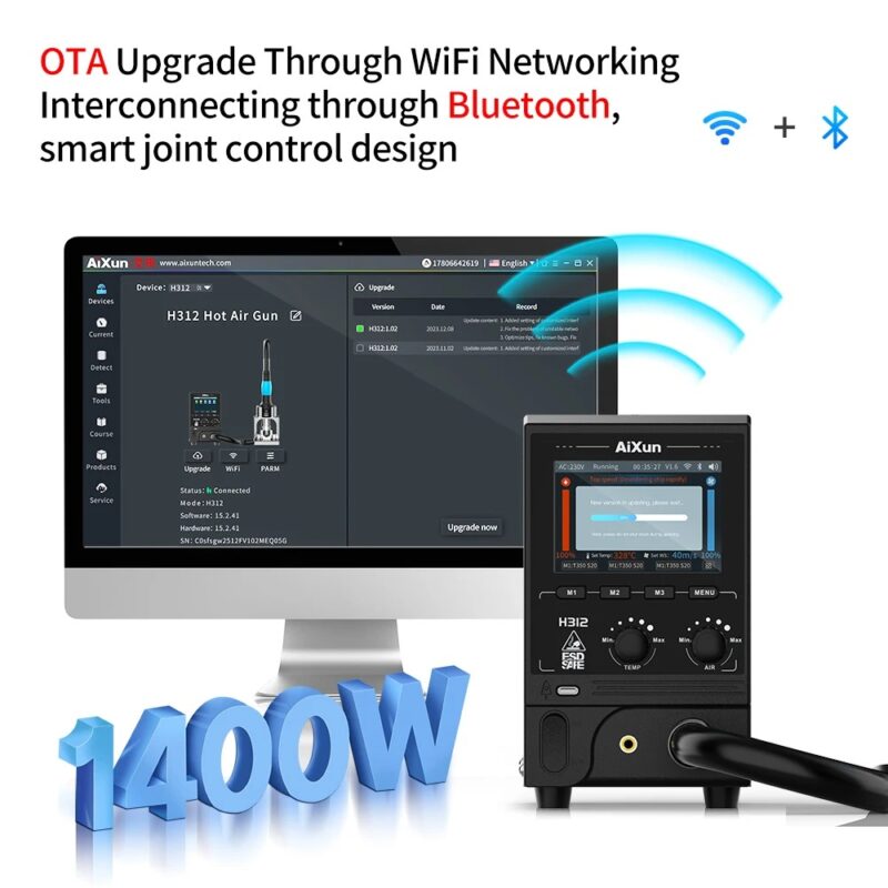 Aixun H312 Smart Hot Air Gun Soldering Station
