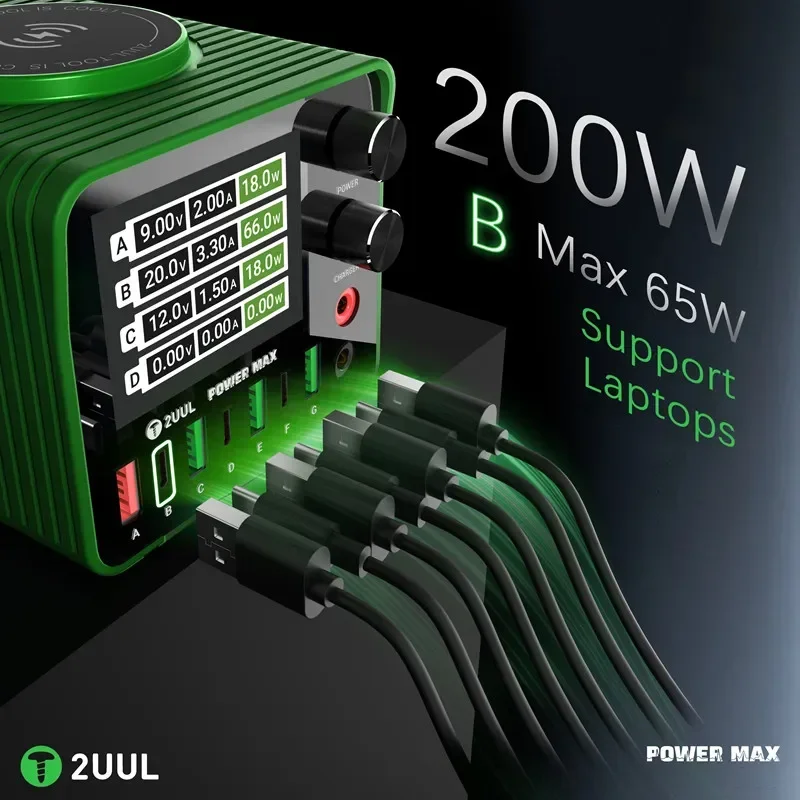 2UUL PC01 Power Max 200W Multi-Port Charger
