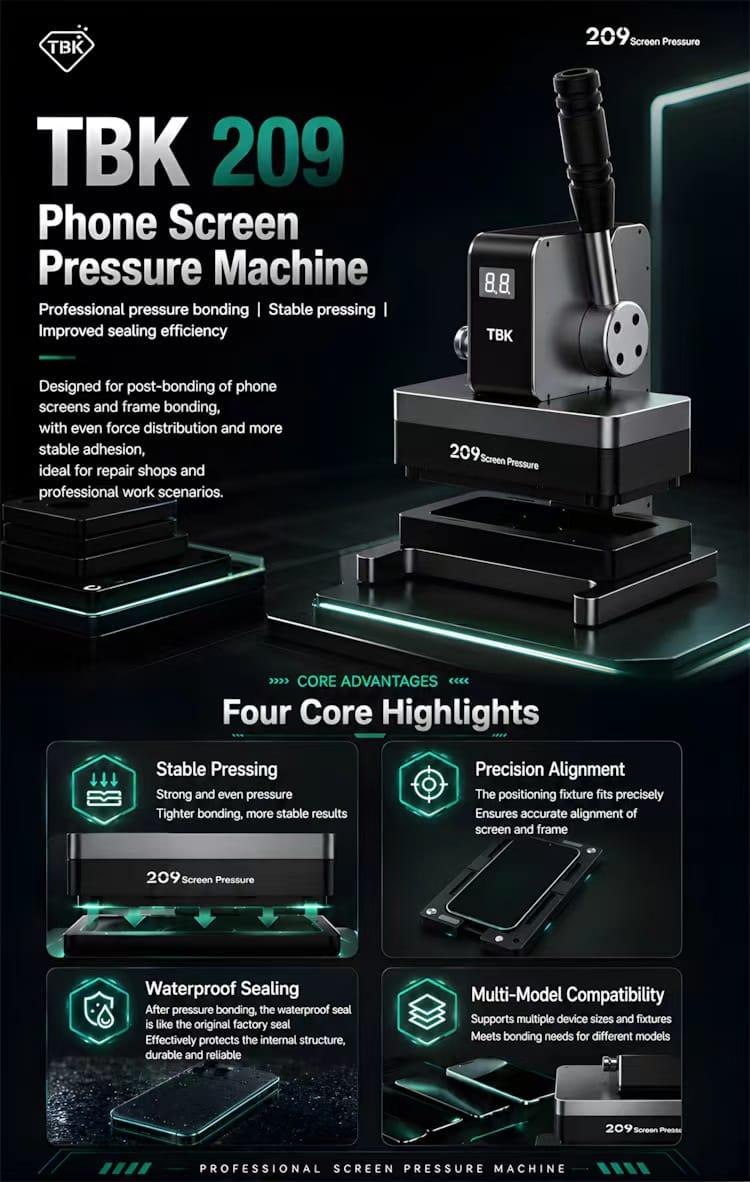 TBK-209 New professional pressure machine for phones